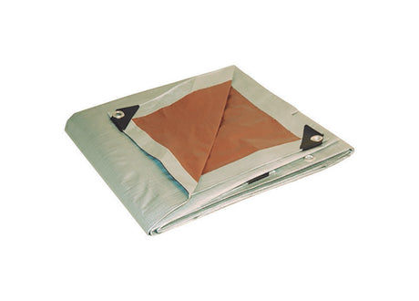 Foremost Dry Top 20 ft. W X 30 ft. L Heavy Duty Polyethylene Reversible Tarp Brown/Silver