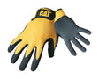 Cat Men's Indoor/Outdoor Palm Work Gloves Black/Yellow XL 1 pair