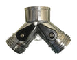 Rugg 3/4 in. Zinc Threaded Male Y-Hose Connector with Shut Offs