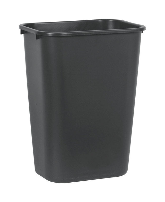 Rubbermaid Deskside 10.25 gal Black Resin Rectangle Garbage Can