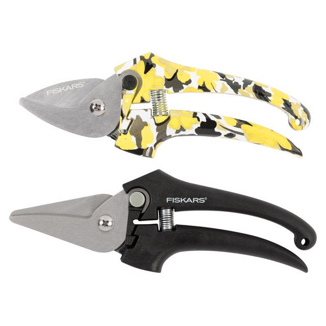 Fiskars Designer Stainless Steel Anvil and Bypass Pruner Set