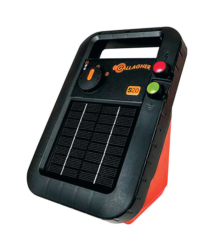 Gallagher S20 6 V Solar-Powered Fence Energizer 334540800 sq ft Black/Orange