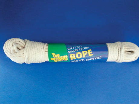 The Cordage Source 7/32 in. D X 200 ft. L White Braided Polyester Clothesline Rope