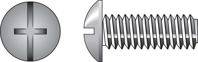 Hillman No. 8-32 X 3/4 in. L Combination Truss Head Zinc-Plated Steel Machine Screws 100 pk