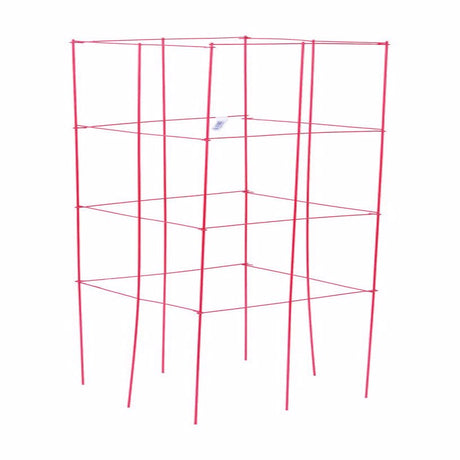 Panacea 47 in. H X 1 ft. W X 12 in. D Red Steel Tomato Cage