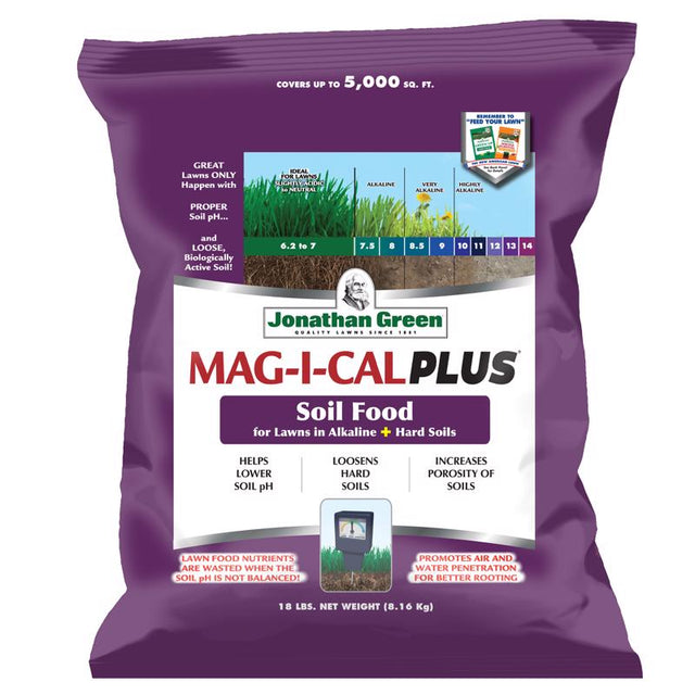 Jonathan Green Mag-I-Cal Plus Alkaline Annual Program Lawn Fertilizer For All Grasses 5000 sq ft