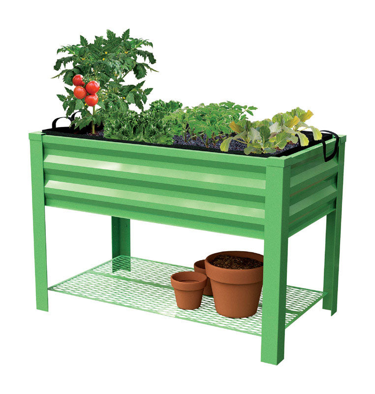 Panacea 32 in. H X 46 in. W X 24 in. D Steel Raised Garden Bed Green