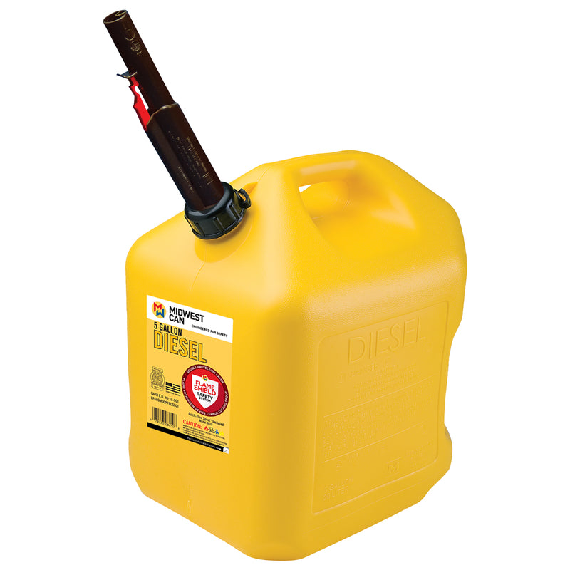 Midwest Can FlameShield Safety System Plastic Safety Diesel Can 5 gal