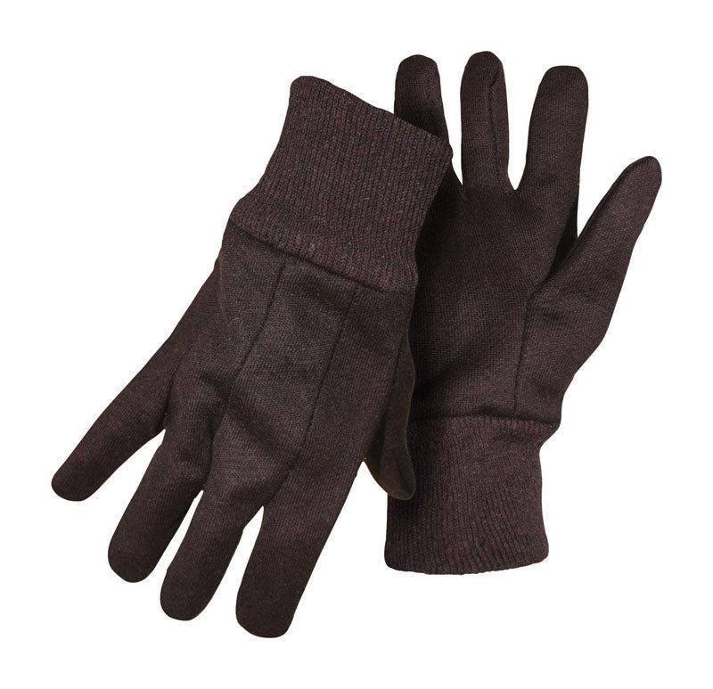 Boss Men's Indoor/Outdoor Jersey Work Gloves Brown S 1 pair