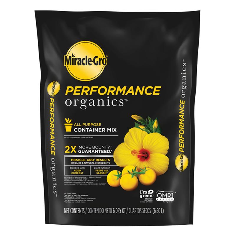 Miracle-Gro Performance Organics Organic All Purpose Potting Mix 6 qt