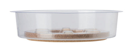 Miracle-Gro 1.5 in. H X 10 in. D Cork/Plastic Hybrid Plant Saucer Clear