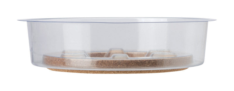 Miracle-Gro 1.5 in. H X 14 in. D Cork/Plastic Hybrid Plant Saucer Clear