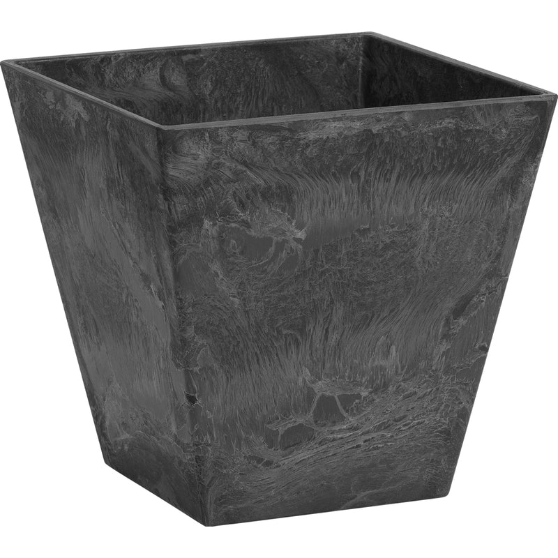 Novelty Artstone 11.5 in. H X 11.8 in. W X 11.8 in. D Resin Ella Planter Black