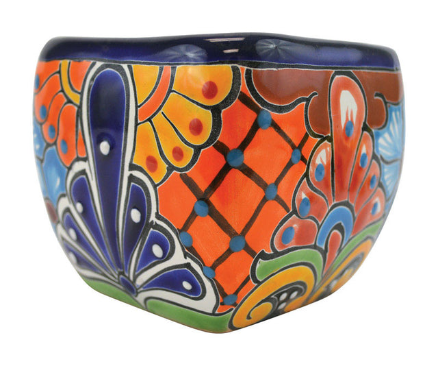 Avera Products Talavera 5 in. H X 5 in. D Ceramic Bubble Planter Multicolored