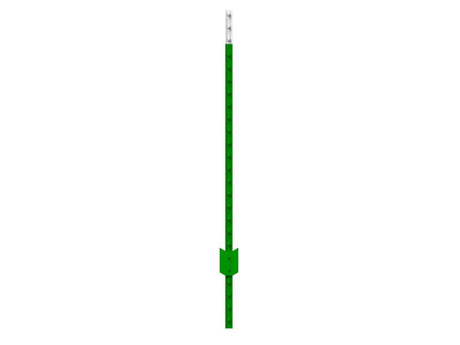 American Posts 1.38 in. H X 1.63 in. W X 8 ft. L Powder Coated Green Steel Studded T-Post