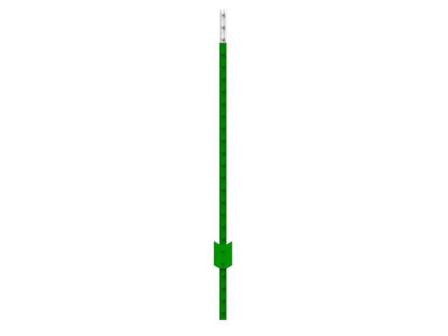 American Posts 1.38 in. H X 1.63 in. W X 5.5 ft. L Powder Coated Green Steel Studded T-Post