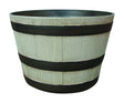 Southern Patio 9.21 in. H X 15.5 in. D Resin Whiskey Barrel Planter Birch