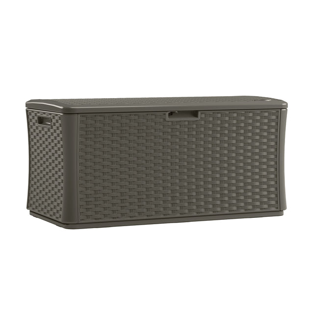 Suncast 55 in. W X 29 in. D Gray Plastic Deck Box 134 gal