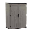 Suncast 4 ft. x 3 ft. Resin Vertical Pent Storage Shed with Floor Kit