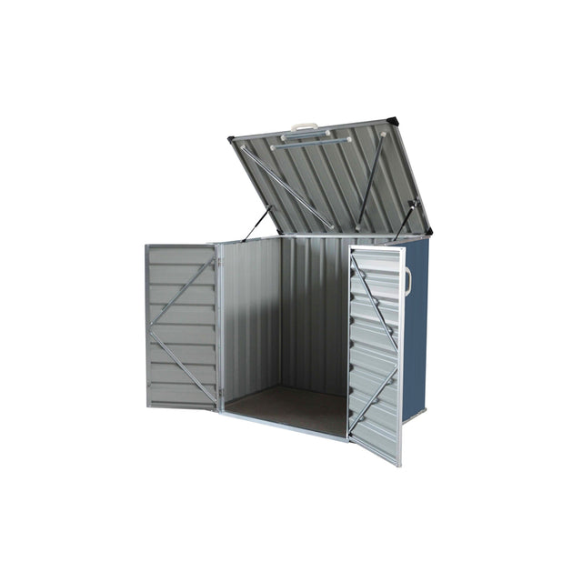 Build-Well 5 ft. x 3 ft. Metal Horizontal Modern Storage Shed without Floor Kit