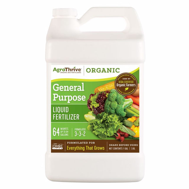 AgroThrive Organic Everything that Grows 3-3-2 General Purpose Fertilizer 1 gal