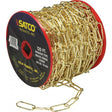 11 Ga. Chain - Spanish Type Brass Finish - 50 yd. (150 ft.) to Reel - 1 Reel To Master - 15lbs Max