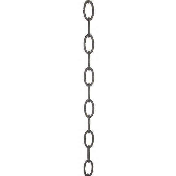 8 Ga. Chain - Black Finish - 1 yd. Len - 11/2 in. - Link Len - 7/8 in. - Link Wid - 1/8 in. - Thick - 100 yd./Ctn - 35lbs Max