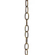 8 Ga. Chain - Antique Brass Finish - 1 yd. Len - 11/2 in. - Link Len - 7/8 in. - Link Wid - 1/8 in. - Thick - 100 yd./Ctn - 35lbs Max