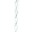 4 Ga. Chain - White Finish - 1 yd. Len - 13/4 in. - Link Len - 11/8 in. - Link Wid - 1/4 in. - Thick - 50 yd./Ctn - 50lbs Max