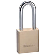 Master Lock 1-9/16 in. H X 3/4 in. W X 1-3/4 in. L Brass 5-Pin Cylinder Padlock