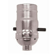 On-Off Push Thru Socket - 1/8 IPS - Aluminum - Nickel Finish - 660W - 250V