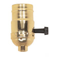 3-Way (2 Circuit) Turn Knob Socket With Removable Knob - 1/8 IPS - Aluminum - Brite Gilt Finish - 250W - 250V - 500 Master