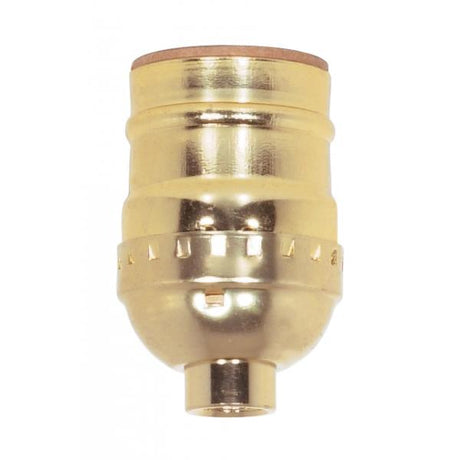 Short Keyless Socket - 1/8 IPS - Aluminum - Brite Gilt Finish - 660W - 250V - 500 Master