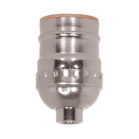 Short Keyless Socket - 1/8 IPS - Aluminum - Nickel Finish - 660W - 250V