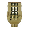 Short Keyless Socket - 1/8 IPS - 3 Piece Stamped Solid Brass - Polished Brass Finish - 660W - 250V