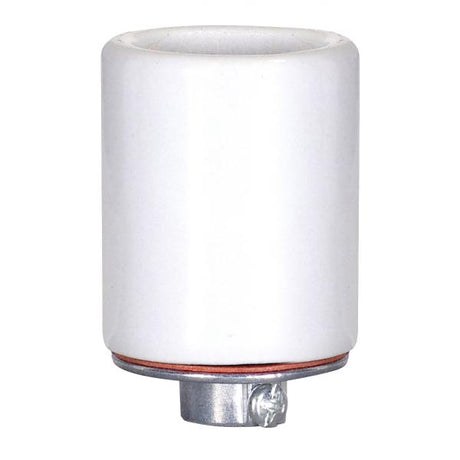 Keyless Porcelain Socket With Metal 1/4 IPS Cap - CSSNP Screw Shell - Glazed - 660W - 250V - 200 Bulk Master