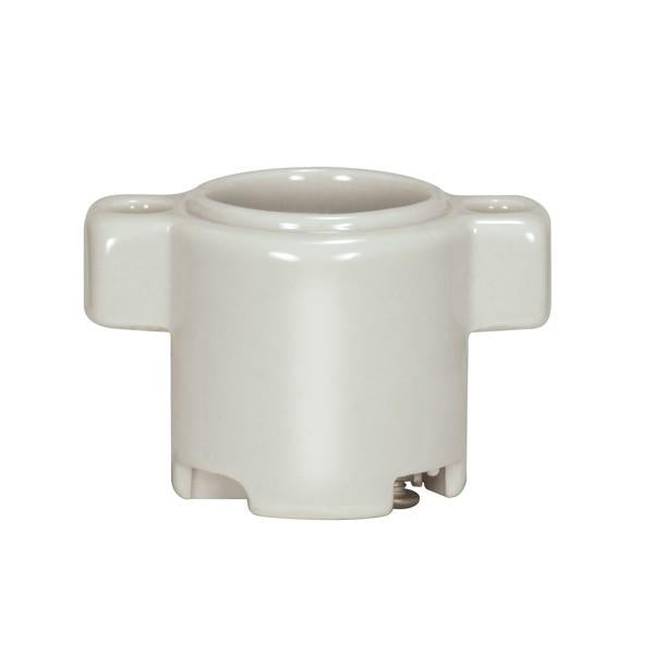 Keyless Porcelain One Piece Sign Socket - Top 2 #8-32 Flange/Bushing - CSSNP Screw Shell - Glazed - 660W - 250V