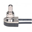 On-Off Metal Push Switch - 3/8" Metal Bushing - Single Circuit - 6A-125V, 3A-250V Rating - Nickel Finish