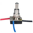 3-Way Metal Push Switch - 5/8" Metal Bushing - 2 Circuit - 4 Position (L-1, L-2, L1-2, Off) - 6A-125V, 3A-250V Rating - Nickel Finish