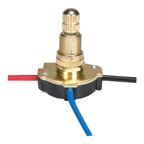 3-Way Metal Rotary Switch, Metal Bushing, 2 Circuit, 4 Position(L-1, L-2, L1-2, Off). Rated: 6A-125V, 3A-250V