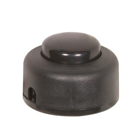 Step-On-Button On/Off Push Switch - 2A-125V, 1A-125V, 1A-250V Rating - (Terminal) Length - No Wire - Black Finish