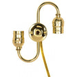 Twin Keyless with 14" 18/2 SPT-2 105C Clear Gold Wire Wire-18 AWM 105C 7" Centers - 1/8 IP Top and 1/8 IP Bottom