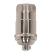 3-Way (2 Circuit) Keyless Socket - 1/8 IPS - 4 Piece Stamped Solid Brass - Polished Nickel Finish - 660W - 250V