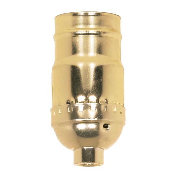 Standard Keyless Socket - 1/8 IPS - Aluminum - Brite Gilt Finish - 660W - 250V - Push-In Terminal