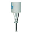 Keyless Porcelain Socket With Hickey - 18" AWM B/W 150C - 1/8 IPS 1-1/2" Hickey - Aluminum Screw Shell - Unglazed - 660W - 250V