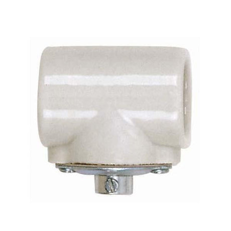 Twin Porcelain Socket With Flange Bushing Cap - 1/8 IPS Cap - CSSNP Screw Shell - Glazed - 660W - 250V - 100 Bulk Master