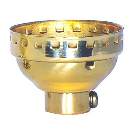 3 Piece Solid Brass Cap With Paper Liner - Polished Brass Finish - 1/8 IP - With Set Screw