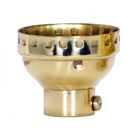 3 Piece Solid Brass Cap With Paper Liner - Polished Brass Finish - 1/4 IP - With Set Screw