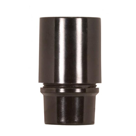 Candelabra European Style Socket, 1" Diameter - 1-3/4" Height - Ring 1-3/4" - 3 Piece - Smooth - 1/8 IP Screw Terminals - 75W - 125V