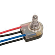 On-Off Lighted Rotary Switch - 3/8" Plastic Bushing - Single Circuit - 6A-125V, 3A-250V Rating - 6" Leads - Nickel Finish